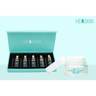 Combo kem face nâng cơ bha+ herskin + serum 5in1 herskin - dưỡng trắng, nâng cơ, mịn da