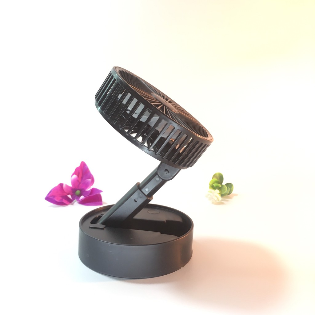 Quạt Mini Cầm Tay 3 Tốc Độ Gió Gấp Gọn A9 Tiện Dụng - TẶNG KÈM Pin Và Cáp Sạc USB (PK12store) | BigBuy360 - bigbuy360.vn