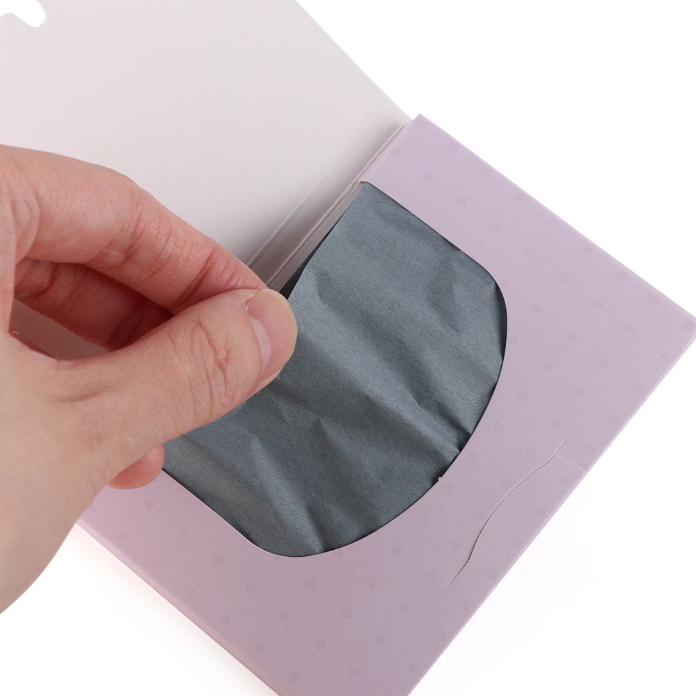 [Hàng mới về] Set 100 tờ giấy thấm dầu chiết xuất trà xanh hoa oải hương làm sạch da mặt