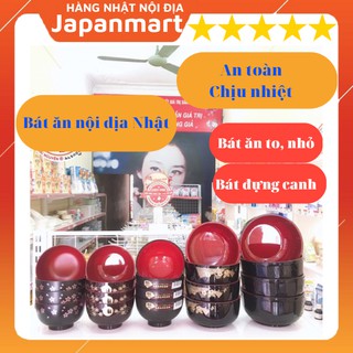 BÁT ĂN CƠM NỘI ĐỊA NHẬT BẢN Made in Japan, chén ăn cơm nhựa cao cấp chịu nhiệt, an toàn khi sử dụng