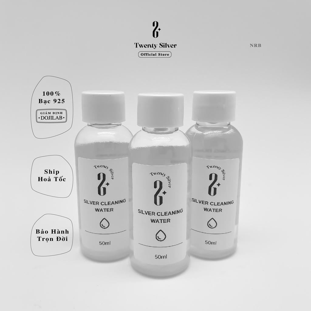Nước Rửa Trang Sức Bạc 50ml NRB. Nước Làm Sáng Bạc Vàng Trang Sức 20Silver