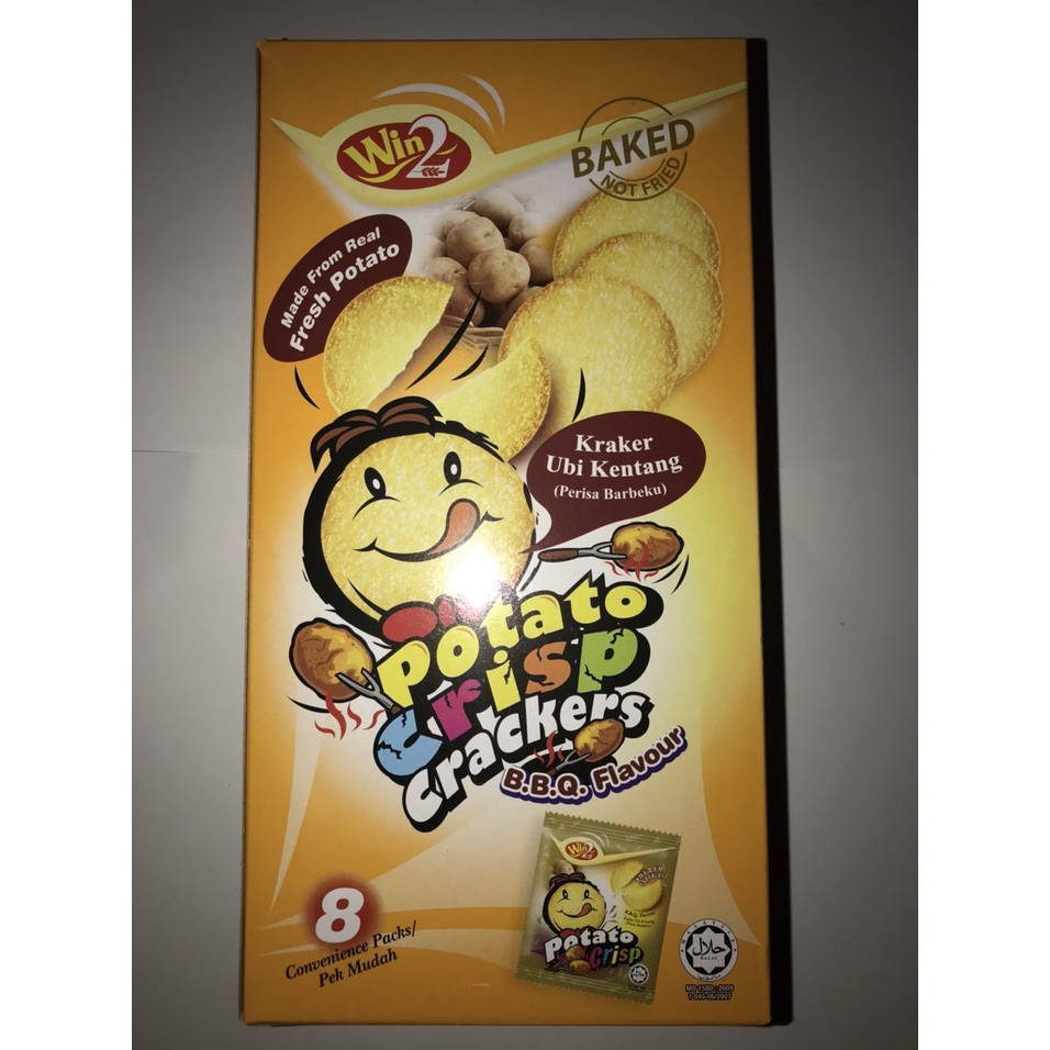 Bánh Potato Crisp Crackers, B.B.Q Flavour (Hộp 160g vàng)