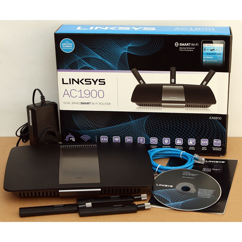 Bộ Router Wifi Mạnh Xuyên tường Linksys EA6900 AC1900 SmartBand 5GHz