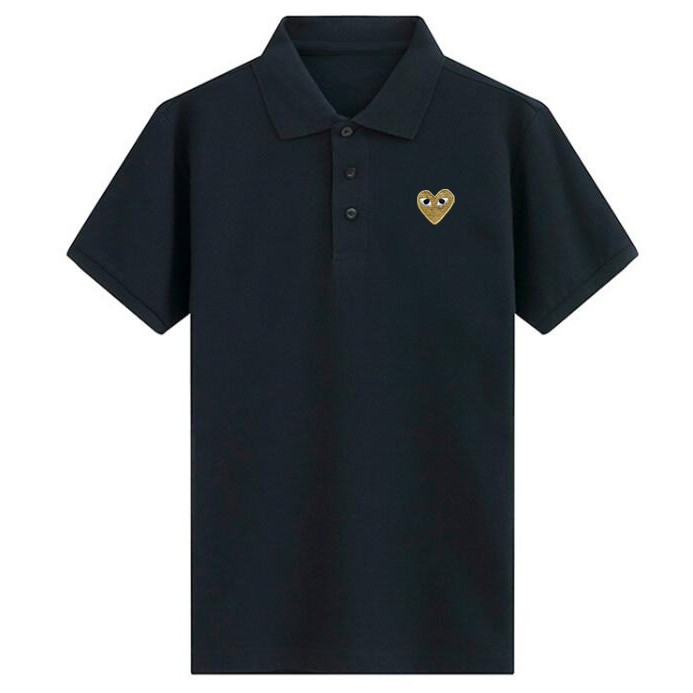 ✨ Áo polo 100% Cotton thêu hình trái tim cho nam nữ | BigBuy360 - bigbuy360.vn