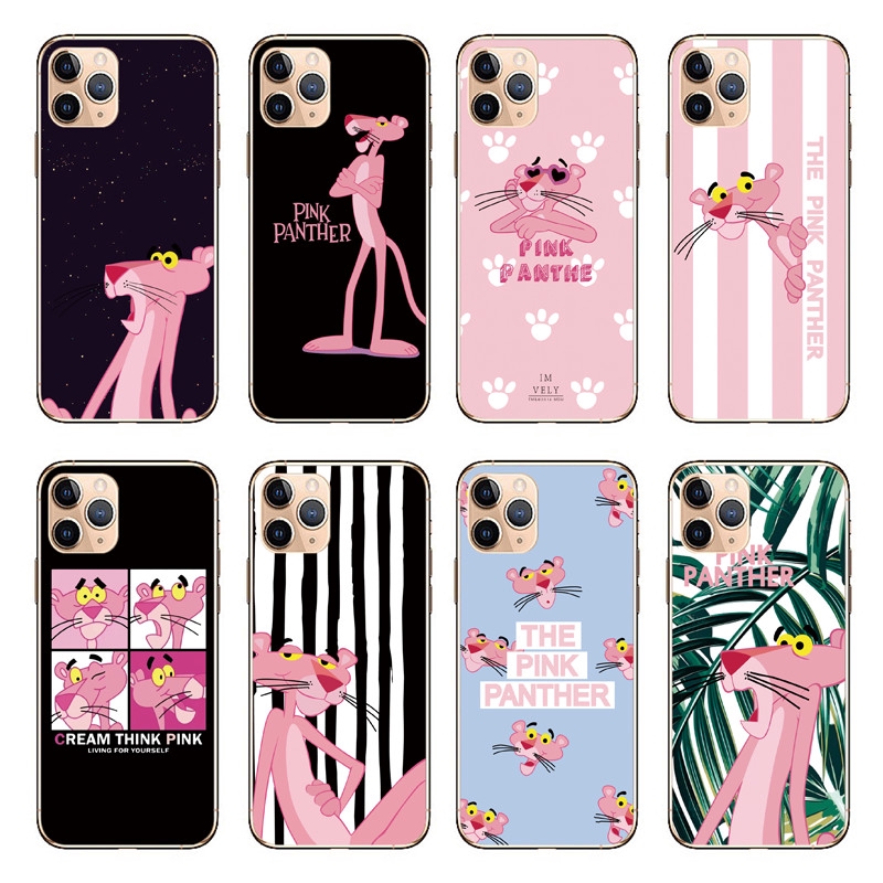 Ốp điện thoại TPU mềm chống sốc in hình Pink Panther cho compatible for iphone 12 Pro Max 5G/i12 Mini/SE 2020/compatible for iphone 4 4S 4G