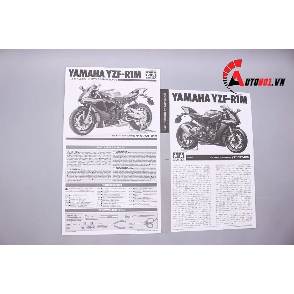 MÔ HÌNH KIT YAMAHA YZF R1M 1:12 TAMIYA 14133