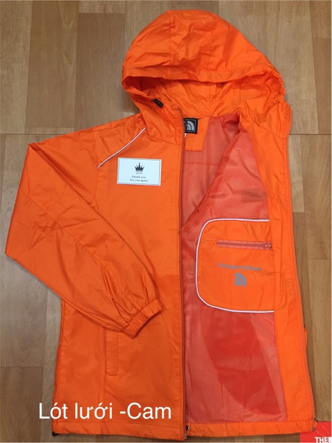 ÁO GIÓ 2LỚP NORTH FACE - màu cam