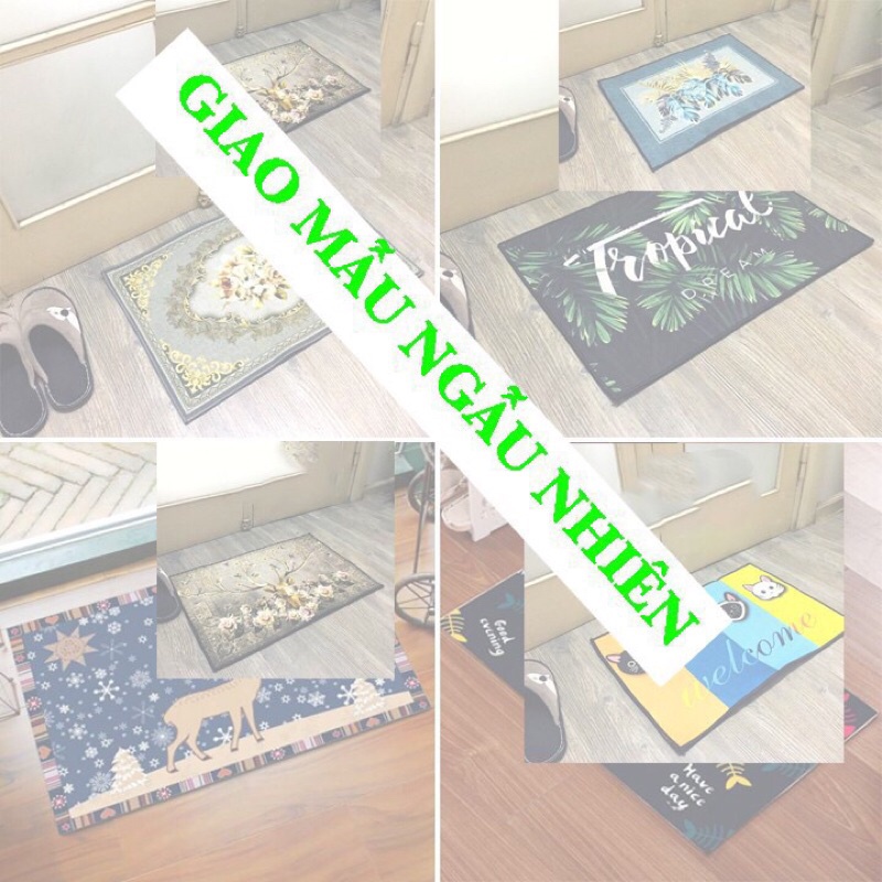 Thảm lau chùi chân hình thú 3D siêu dày siêu thấm nước có lớp cao su chống trơn,thảm 3d thấm bụi bẩn không trơn trượt