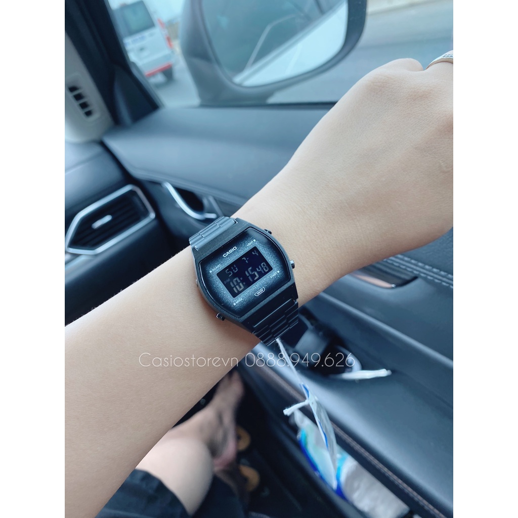 Đồng hồ Nữ Casio B640WBG-1B, đồng hồ chính hãng, đen nhũ lấp lánh