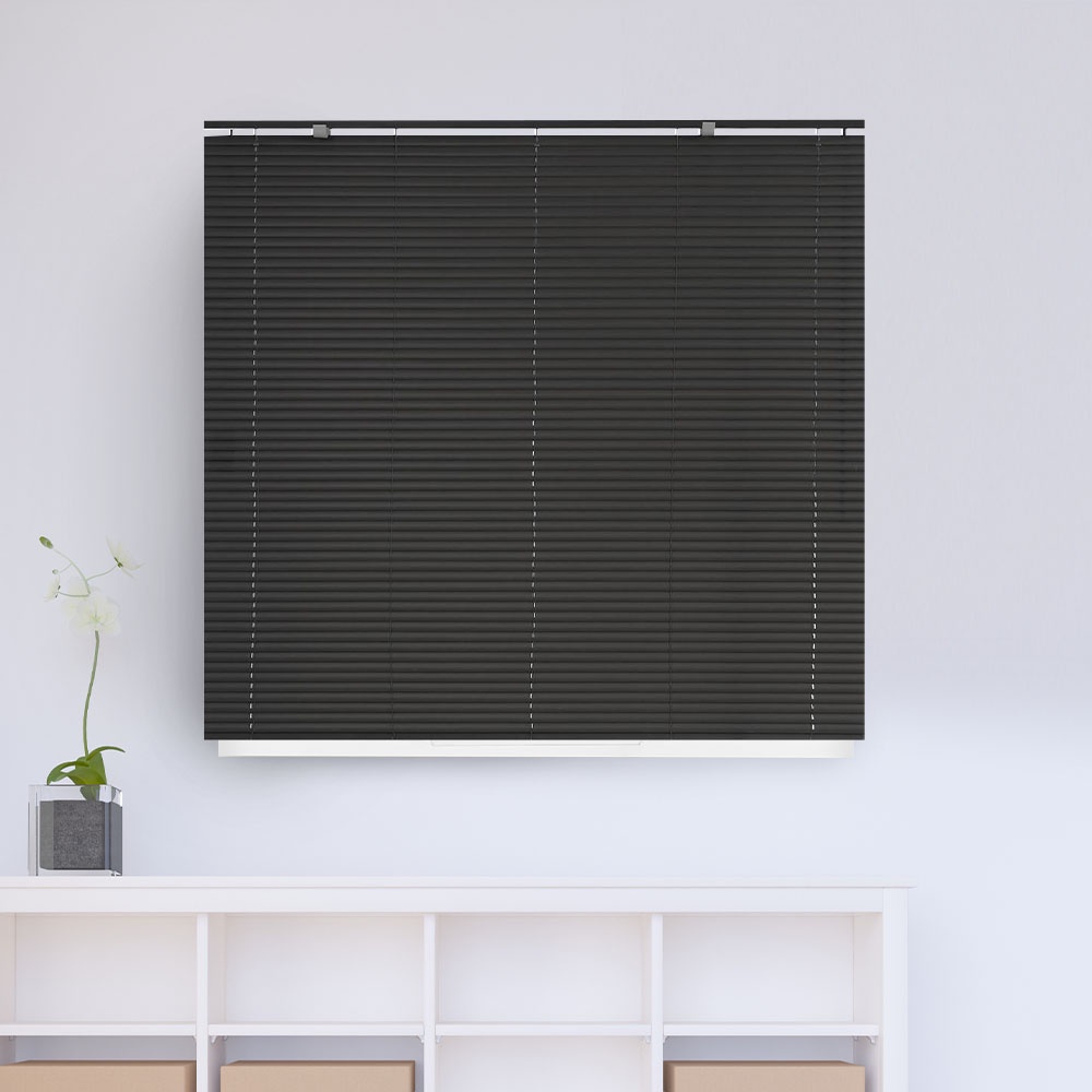 HomeBase HLS Rèm Màn cửa cuốn nhựa vinyl R155xC130cm màu xám đậm