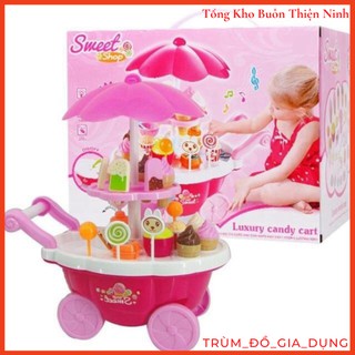 Đồ chơi xe đẩy bán kem có nhạc