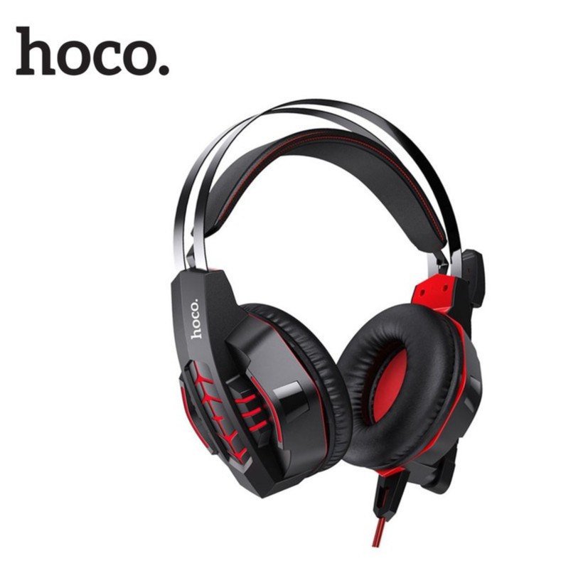 Tai nghe chụp tai có mic game hoco W102 điều chỉnh âm lượng chơi game pubg liên quân trên PC máy tính điện thoại laptop