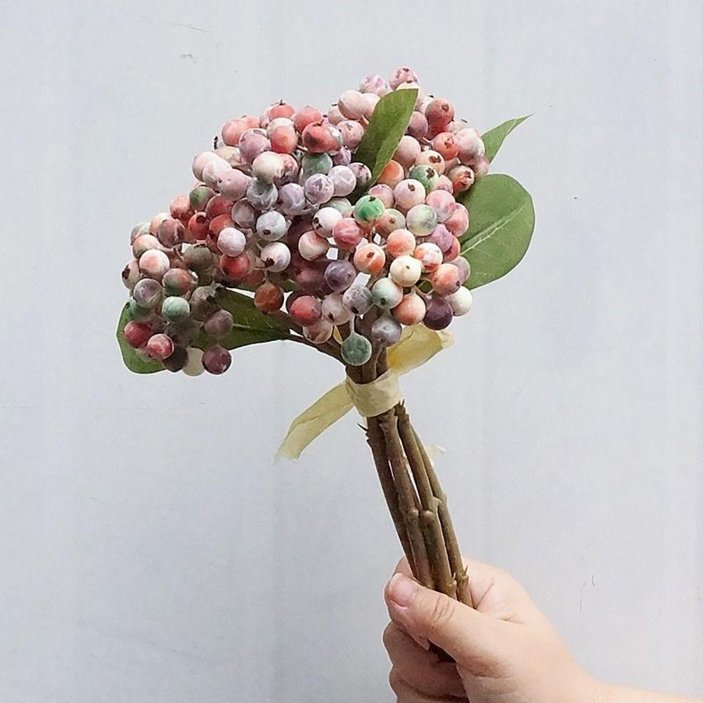 Bộ 5 Bó Trái Cây Giả Dùng Trang Trí Giáng Sinh