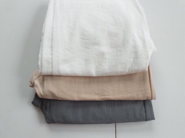 Quần baggy nữ chất đũi chun lưng kiểu nhât