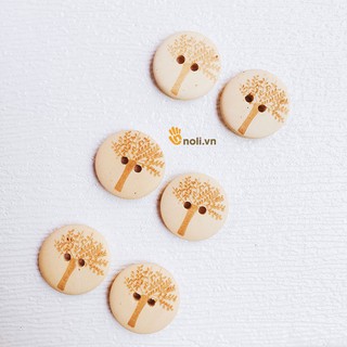 Cúc gỗ cây size 20mm