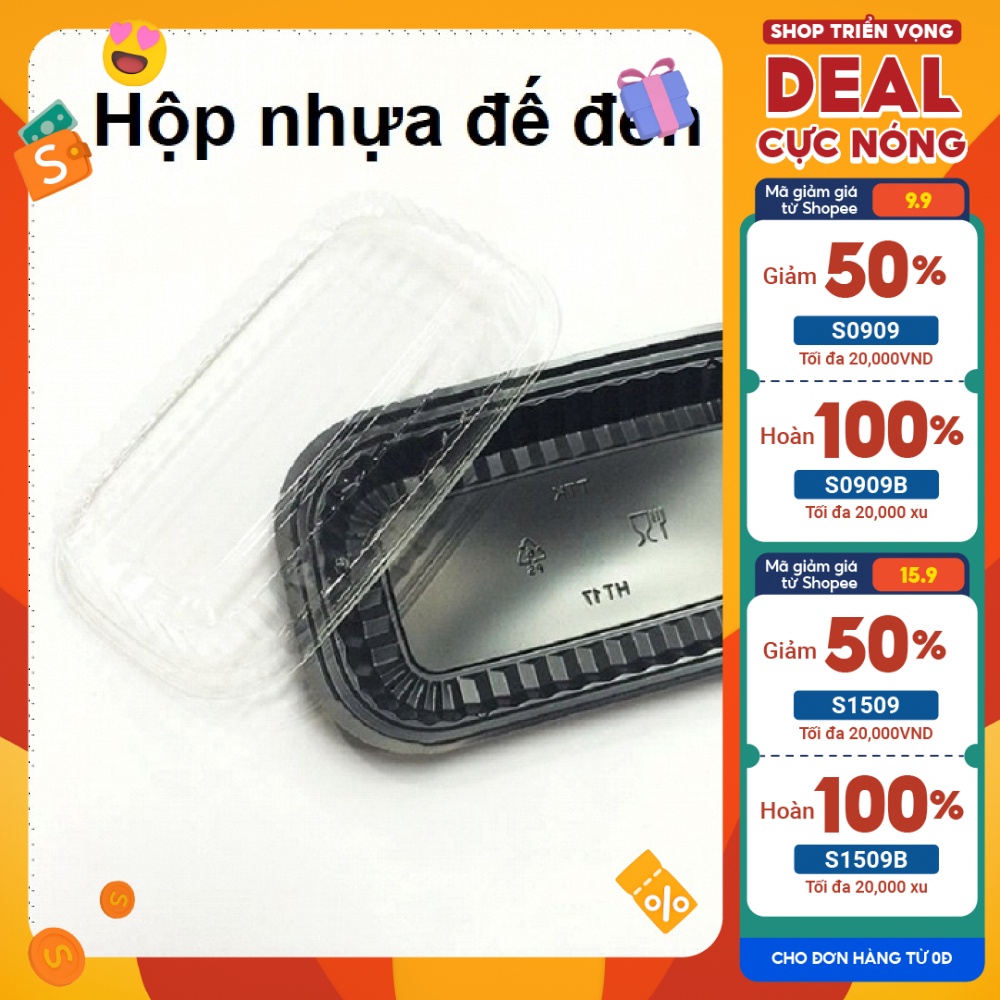 [Giá siêu rẻ] Hộp nhựa đế đen HT17