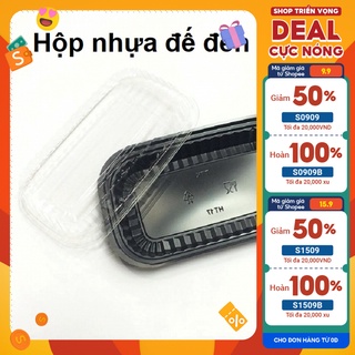 Hộp nhựa đế đen ht17
