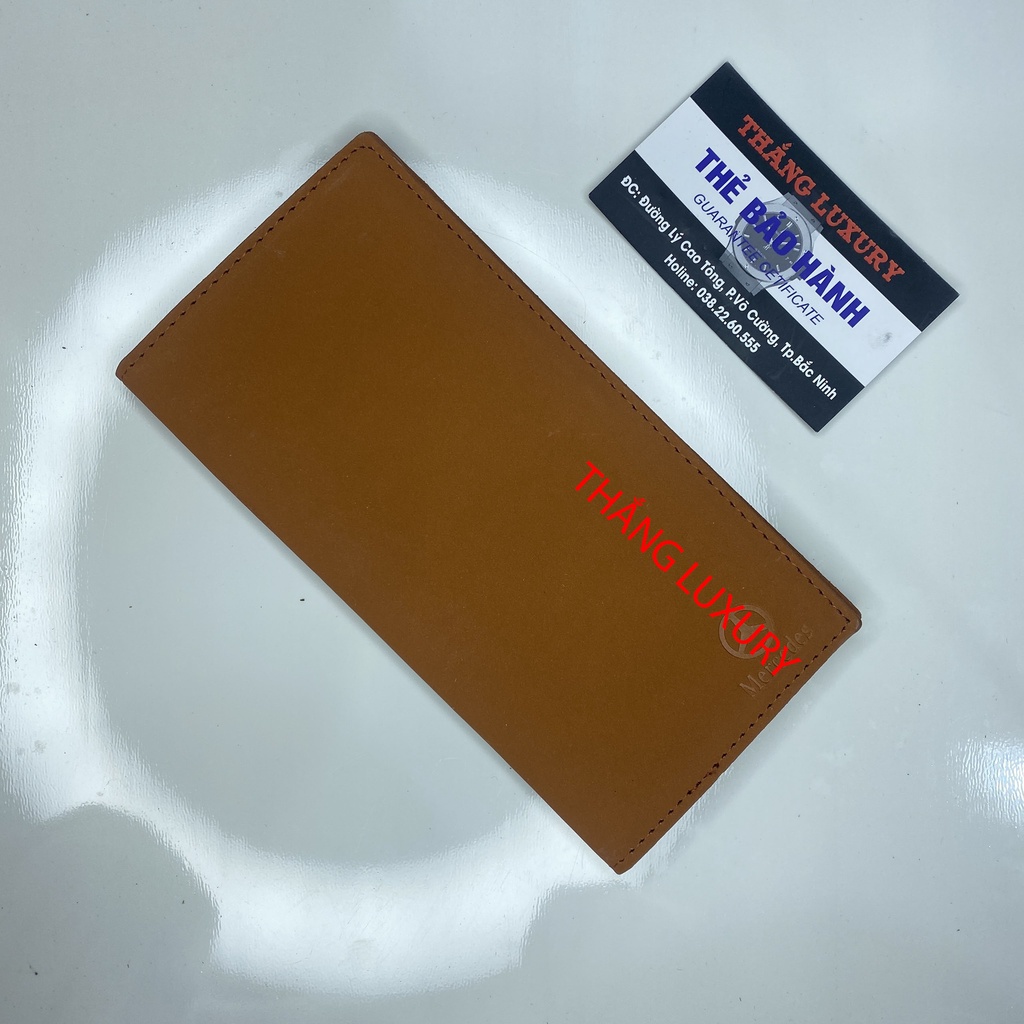 Bóp ví nam và nữ da bò thật, nhiều ngăn đựng tiền và thẻ tiện dụng màu nâu và màu đen, Thắng luxury