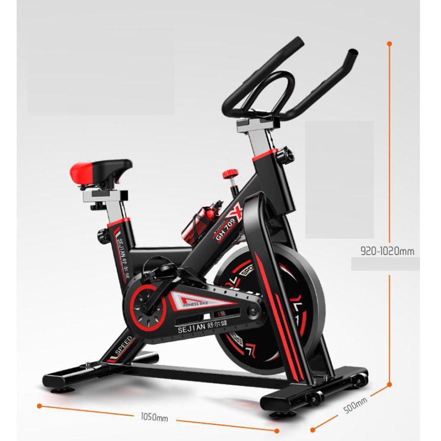 Xe đạp tập thể dục tại nhà HAPO bánh đà kháng từ, xe đạp thể thao, khung thép chắc chắn,đồng hồ đo nhịp tim calo
