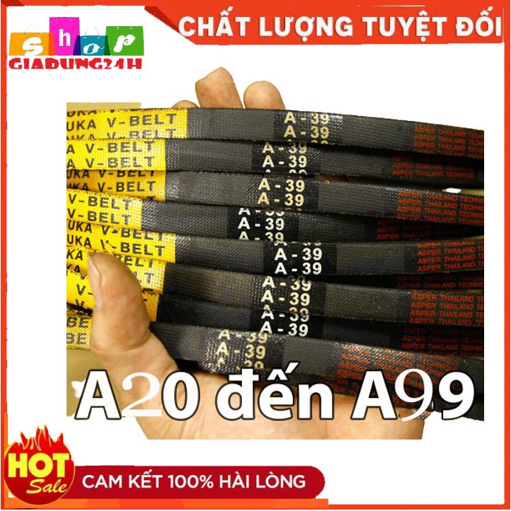 Dây curoa trơn MASUKA VBELT bản A từ A25-A99 đủ số-Giadung24h