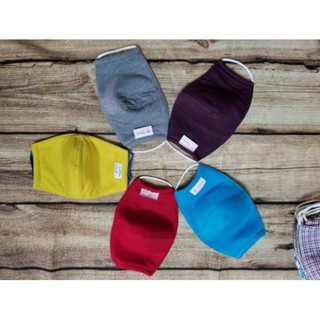 Khẩu trang thun poly màu 2 lớp