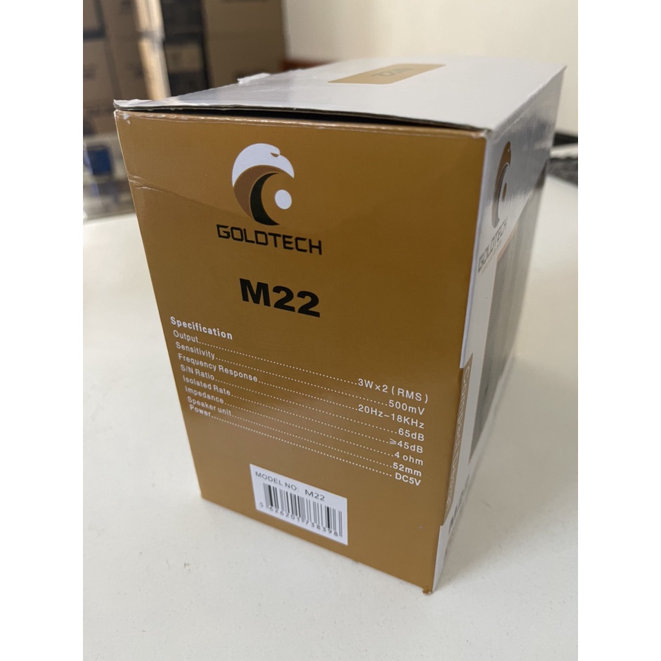 Loa Vi Tính 2.0 Goldtech M22 Vỏ Gỗ - Tích Hợp Bass Cực Chất