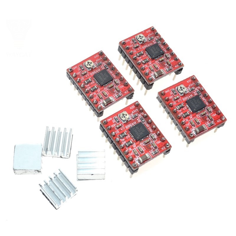 Bộ tấm chắn CNC V3 máy in 3D + 4 bảng mạch mở rộng trình điều khiển A4988 cho Arduino + UNO R3 với cáp USB