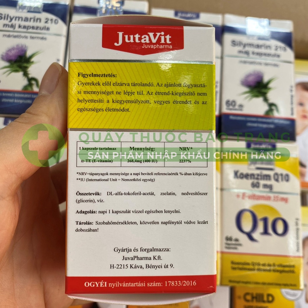 JutaVit E-vitamin 400 - Hỗ trợ hạn chế quá trình lão hóa, giúp làm đẹp da.
