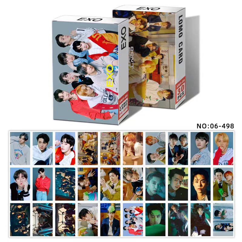 30 thẻ ảnh in hình nhóm nhạc EXO