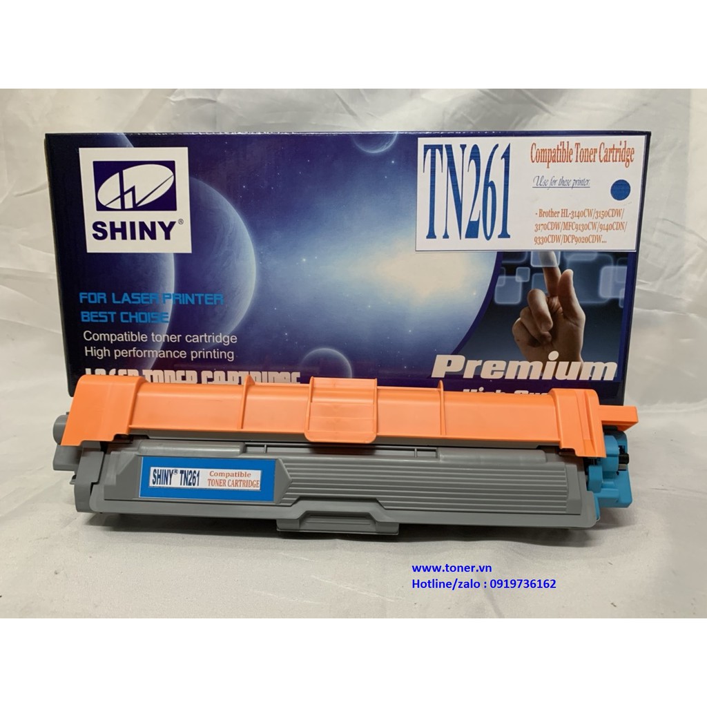 Hộp mực Brother TN261 dùng cho máy in màu Brother HL3150/3170/MFC9140/9330... hiệu SHINY