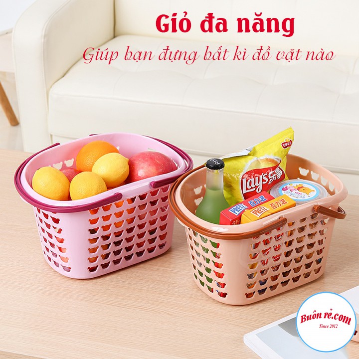 Giỏ nhựa đựng đồ đa năng có quai cầm SONG LONG PLASTIC – 2 size (2102-2103) Buonrecom - 01213