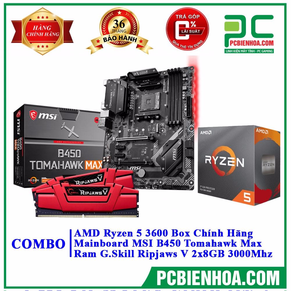 Combo Ryzen 5 3600 + B450 + 16GB Ram