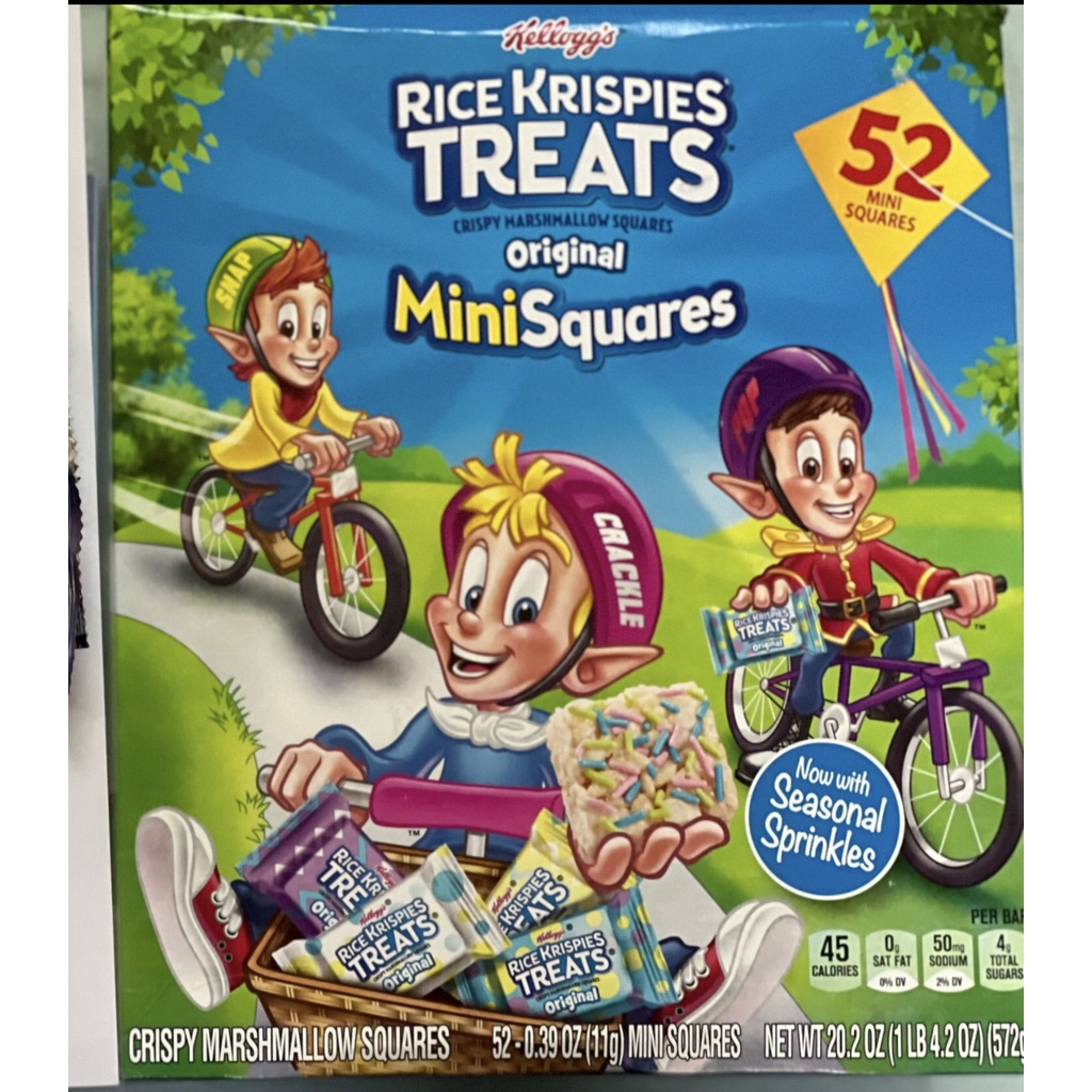 Bánh cốm gạo Kellogg's Rice Krispies Treats Original Mini Squares - Mỹ ( Giá bán lẻ)