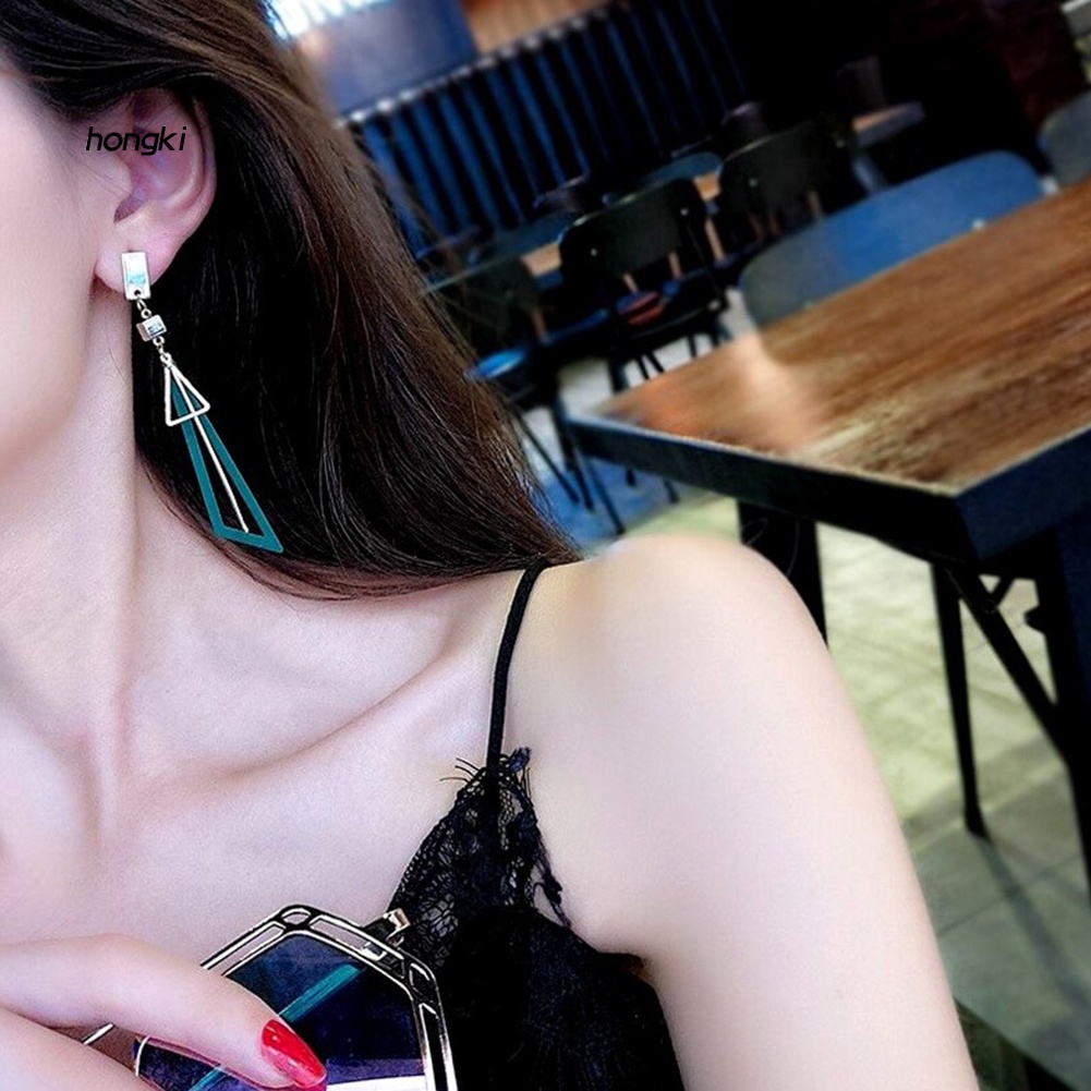 Bông Tai Hình Tam Giác Thời Trang Nữ Tính