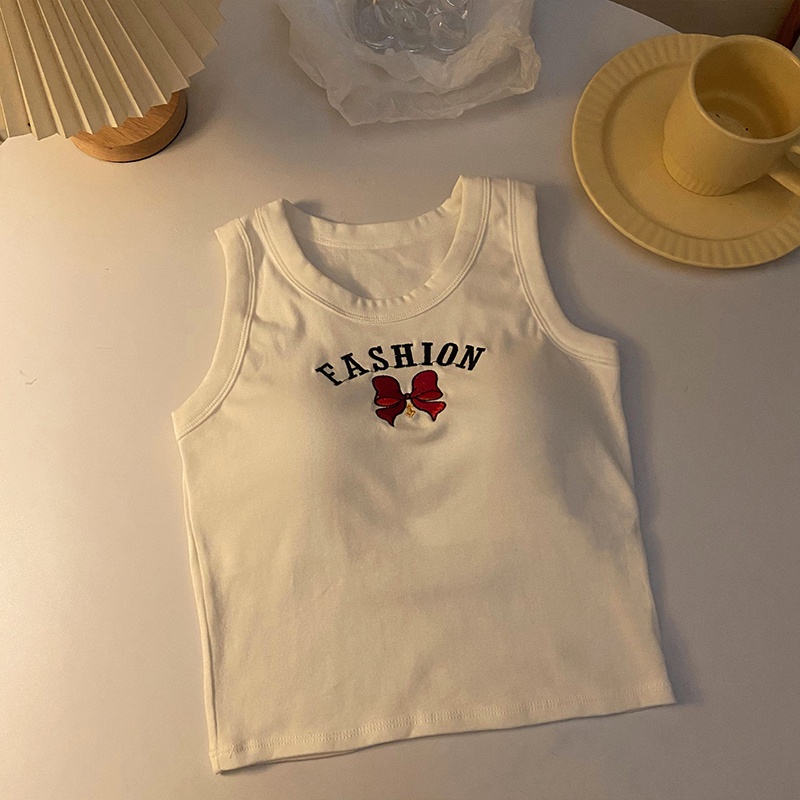 Áo Ống Thể Thao Thắt Nơ Sau Lưng Thêu Họa Tiết Thời Trang Mùa Thu Dành Cho Nữ