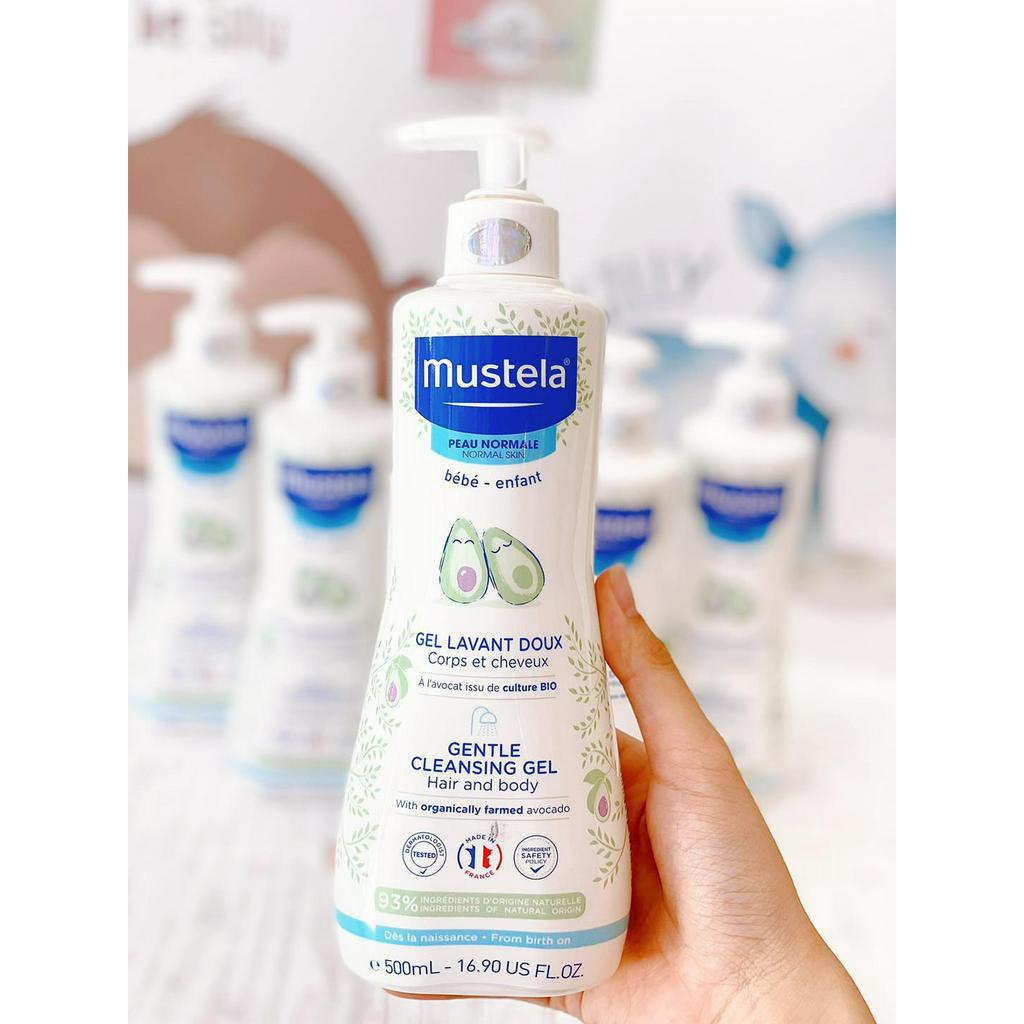 Sữa Tắm Gội Cho Trẻ Sơ Sinh & Em Bé Da Thường Mustela 500ml ⭐️Mẹ Và Bé Baby World Đà Nẵng