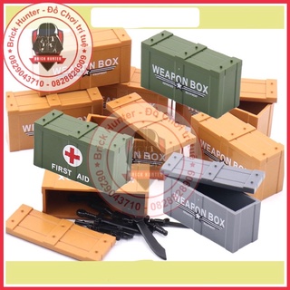 Army swat phụ kiện minifigures : Hòm đựng vũ khí trang bị quân sự - cảnh sát đặt nhiệm
