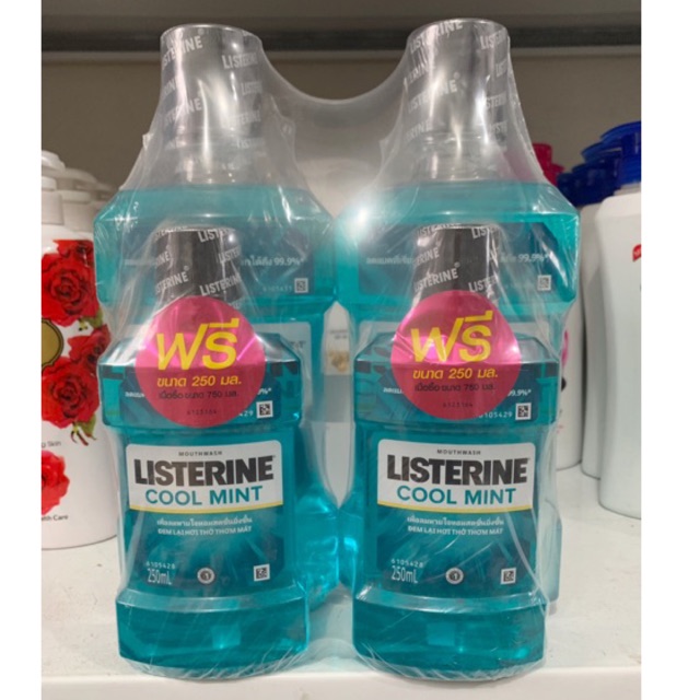 2chai nước súc miệng LISTERINE  750ml và chai 250ml