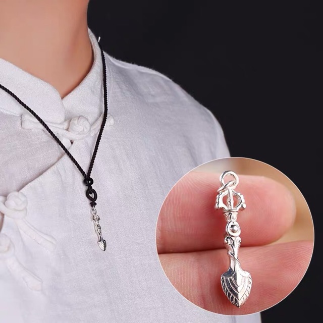 [PBMC]MẶT ĐEO KIẾM VĂN THÙ 2.5CM BẠC 999