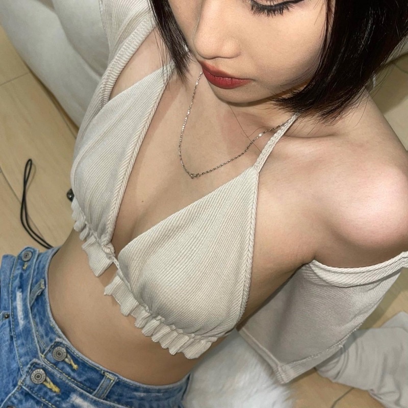 Set áo bikini và áo ngoài màu ghi