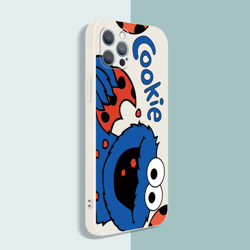 Ốp Điện Thoại Silicone Mềm In Hình Quái Vật Bánh Quy Cho Iphone 11 12 Mini 13 Pro X XS Max 7 8 Plus SE 2020
