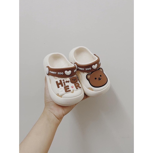 Dép sục gấu bear siêu nhẹ cho bé-MS78