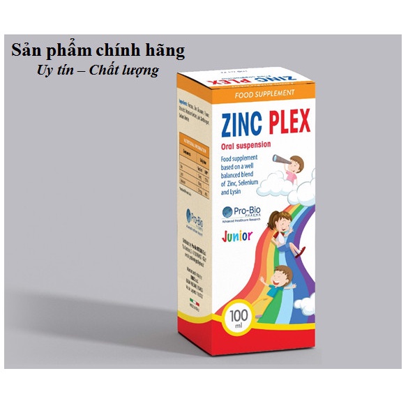 Siro bổ sung Kẽm ZINC PLEX 100ml – Tăng Đề Kháng, Kích Thích Tiêu Hóa, Giúp Trẻ Ăn Ngon Miệng