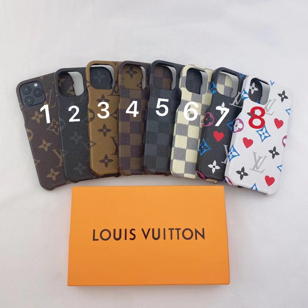 Ốp Điện Thoại Da In Logo Lv Cổ Điển Sang Trọng Chống Rơi / Trượt Cho Iphone12.12Pro. 12promax. Iphone11.11Pro.11Promax.Iphone 8 7 6 6s Plus X Xs Max Xr