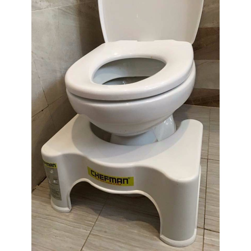 Ghế kê chân toilet chống táo bón Chefman