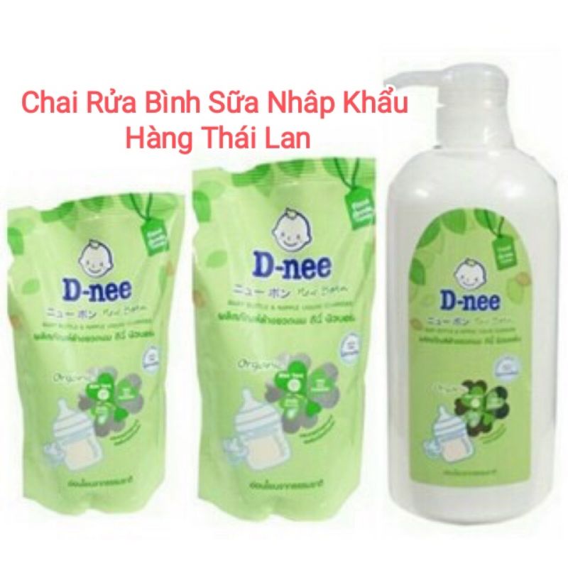 Nước Rửa Bình Sữa Túi Dnee Cho Bé 600ml &lt;&lt;Chính Hãng Thái Lan&gt;&gt;