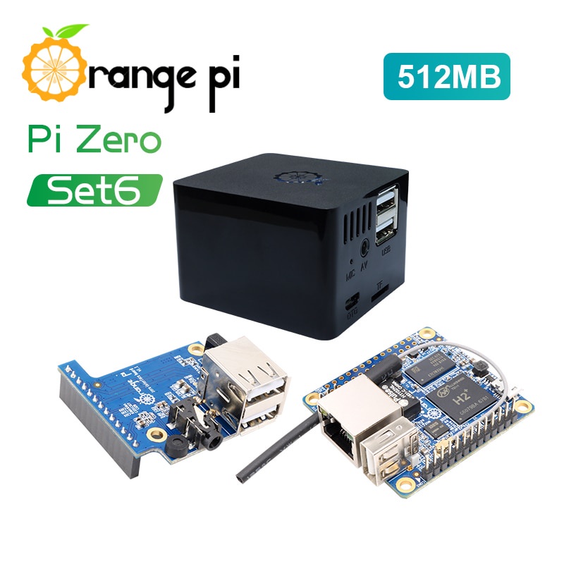 Orange Pi Zero 512MB+Expansion Board+Black Case, Run Android 4.4, Ubuntu, Debian Image
