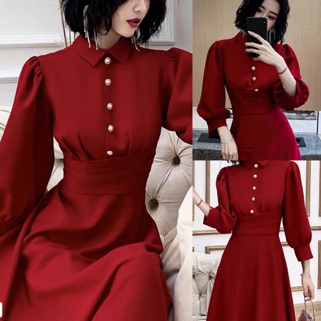 [Nhập WAMAR931 giảm ngay 15k]Đầm cao cấp dáng xòe tay bồng đẹp đính hạt nổi bật V1673_Zin Boutique [Kèm ảnh thật] | BigBuy360 - bigbuy360.vn