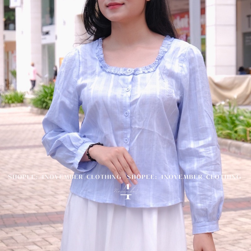 Áo babydoll tiểu thư, áo sơ mi công sở