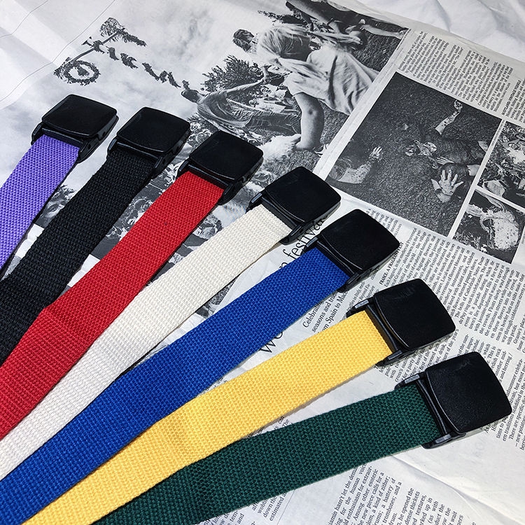 Thắt lưng bằng vải canvas nhiều màu sắc tùy chọn thời trang 22508